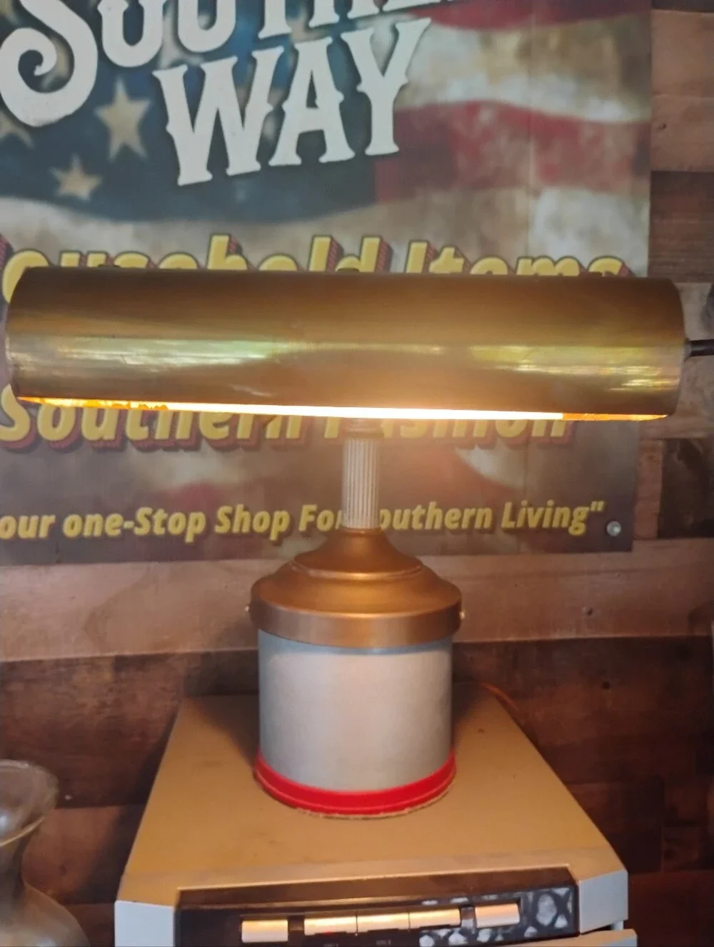 Vintage Industrial Steampunk Desk Lamp Brass Adjustable Bankers Piano Light Work